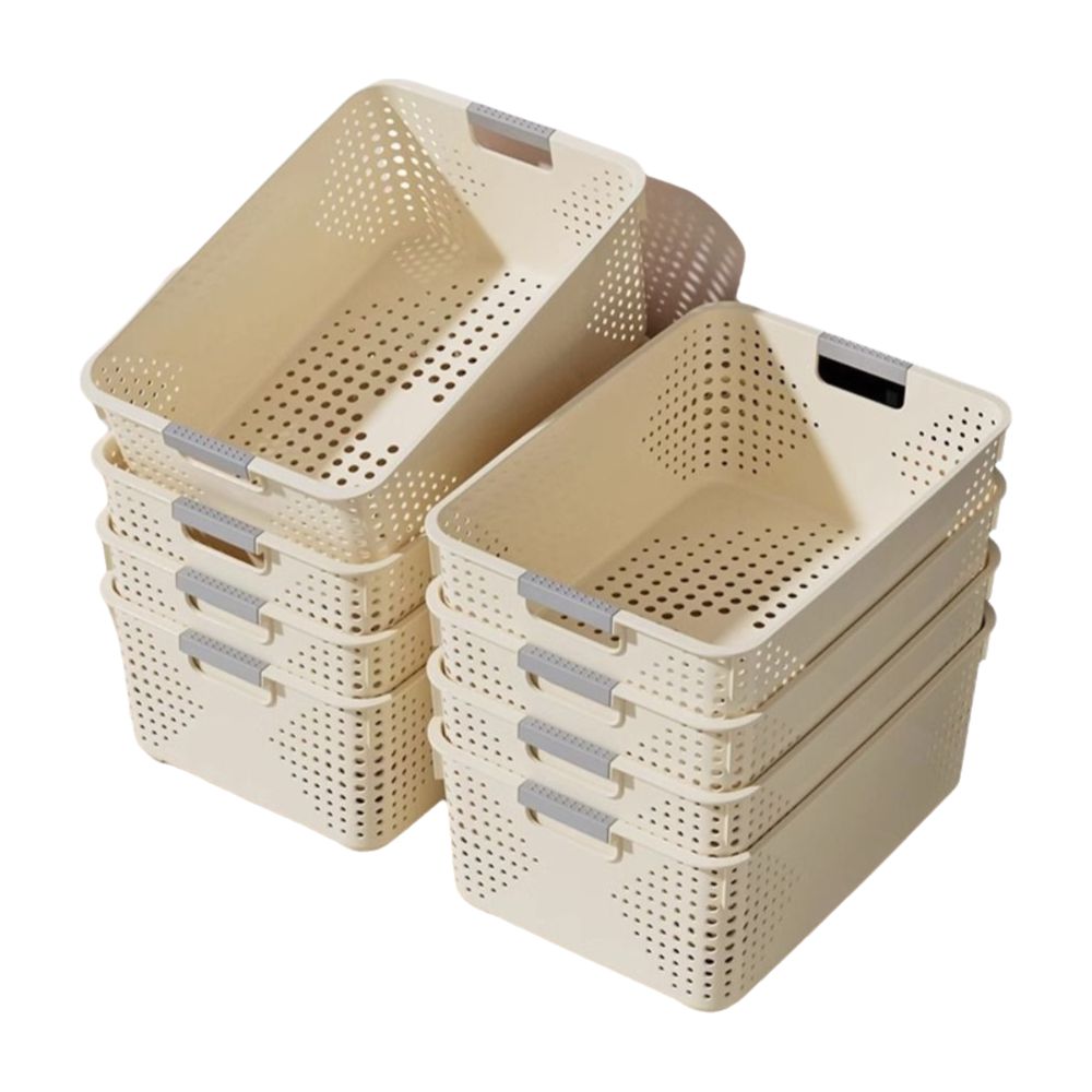 Food Snacks Basket - Durable Plastic Storage Basket Hollow-out Design