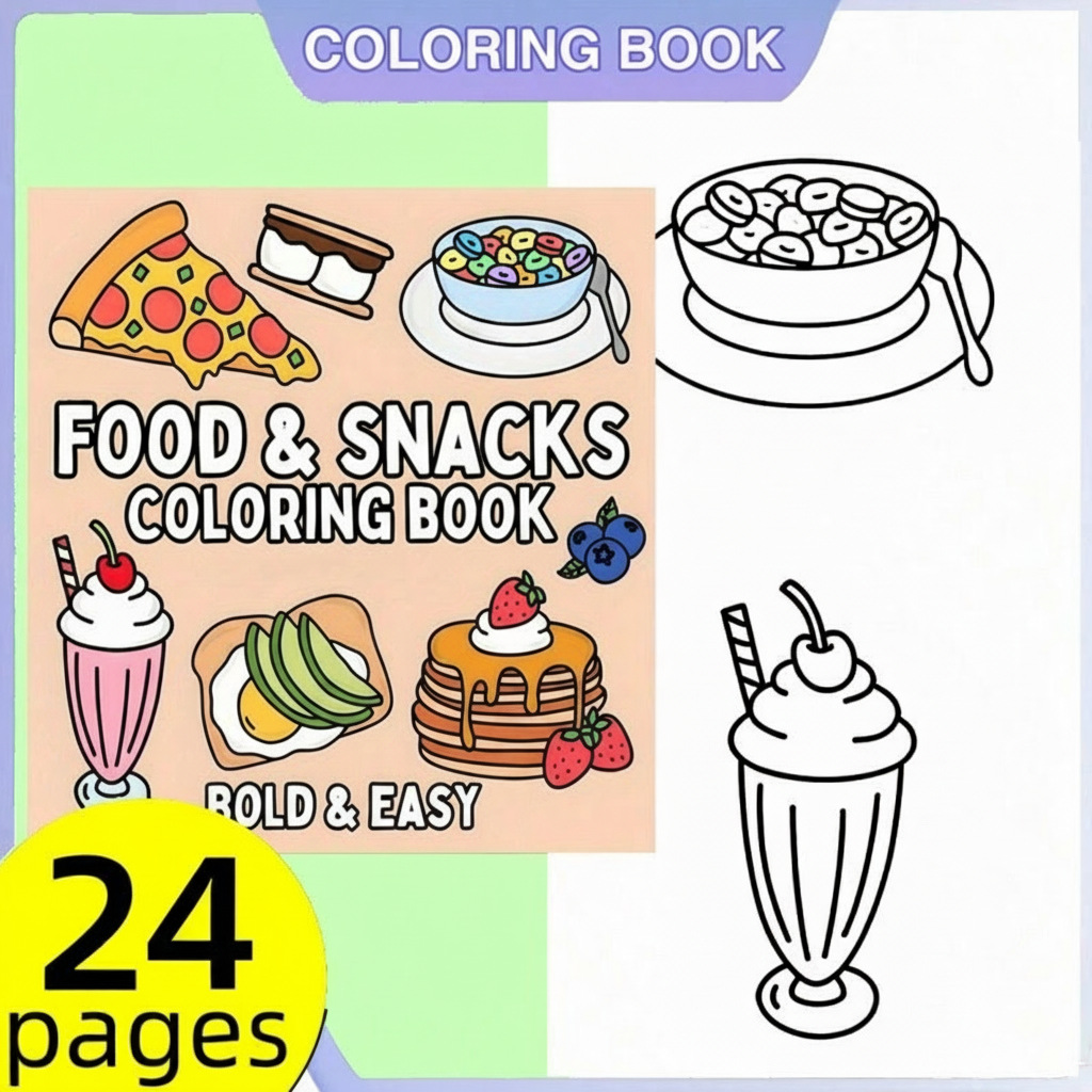 New Food & Snack Themed Colori - Food Snacks Drawing 评论和价格