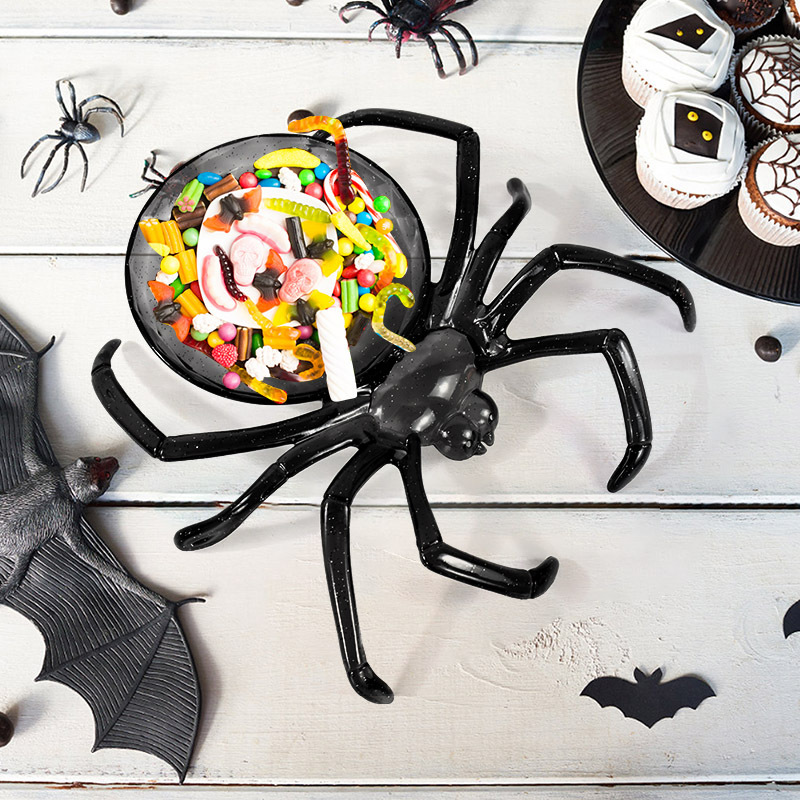 Halloween Spiders Shaped Bowl  - Food Snacks Basket 评论和价格