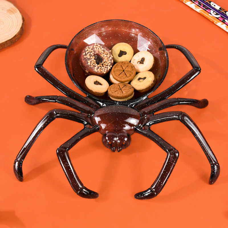 Halloween Spiders Shaped Bowl  - Food Snacks Basket 评论和价格