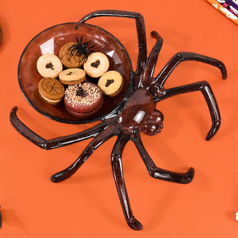 Halloween Spiders Shaped Bowl  - Food Snacks Basket 评论和价格