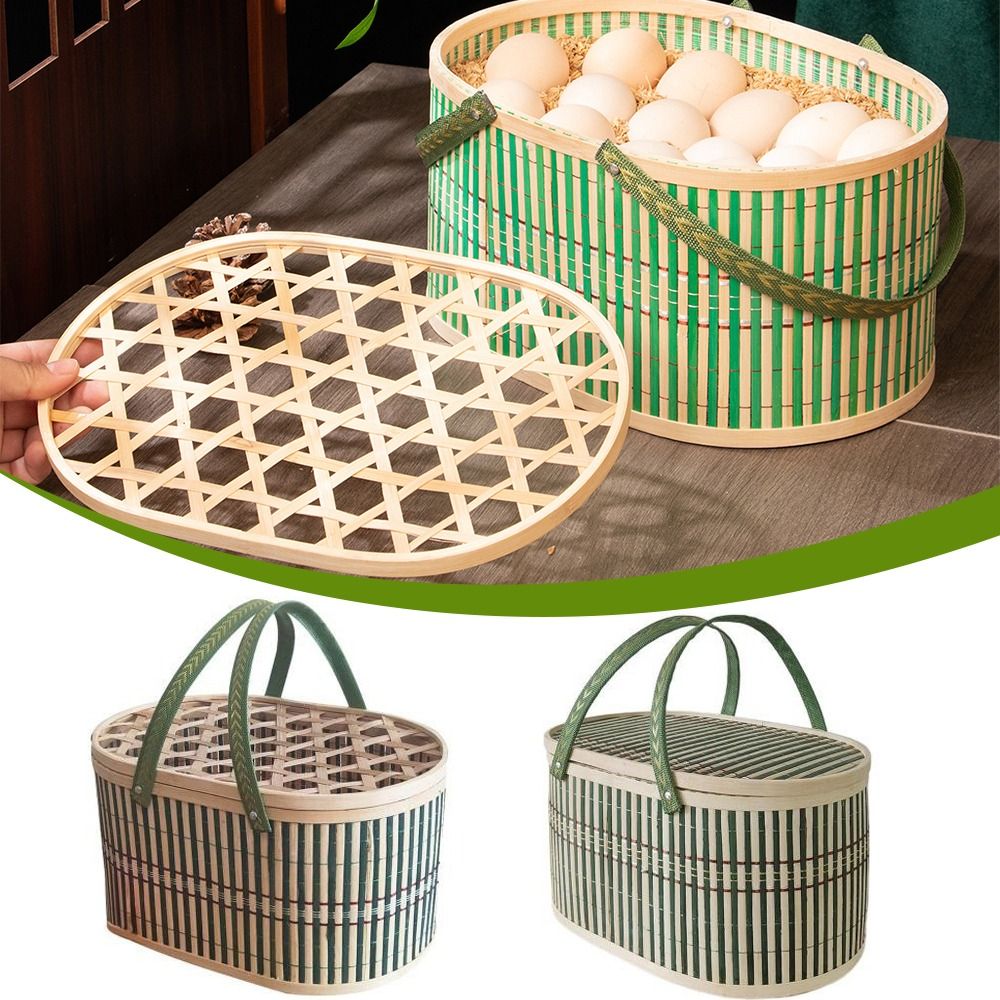 Durable Handmade Bamboo Basket - Food Snacks Basket 评论和价格