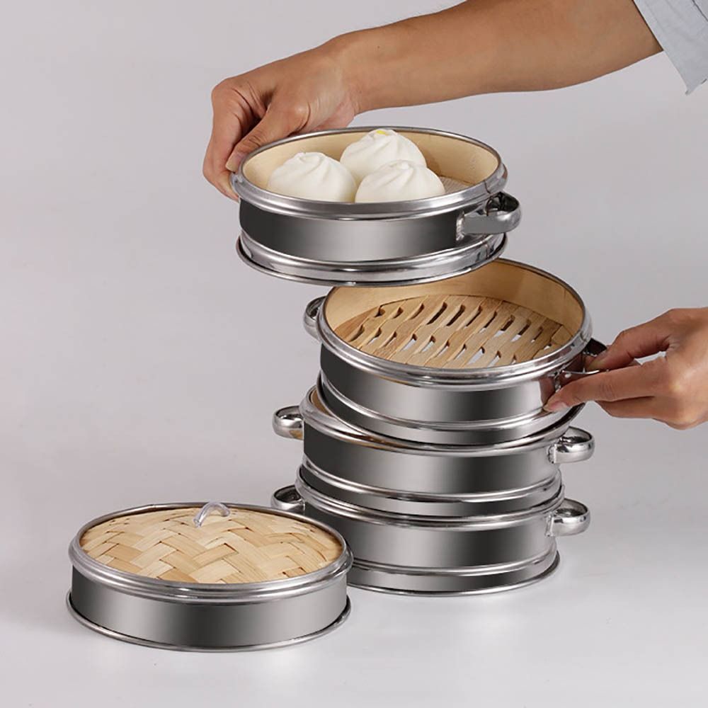 New Bamboo Bamboo Steamer Weav - Food Snacks Basket 评论和价格