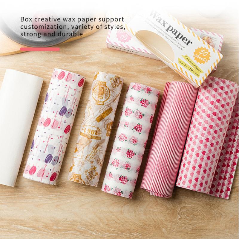 50Pcs Colorful Patterned Greas - Food Snacks Basket 评论和价格