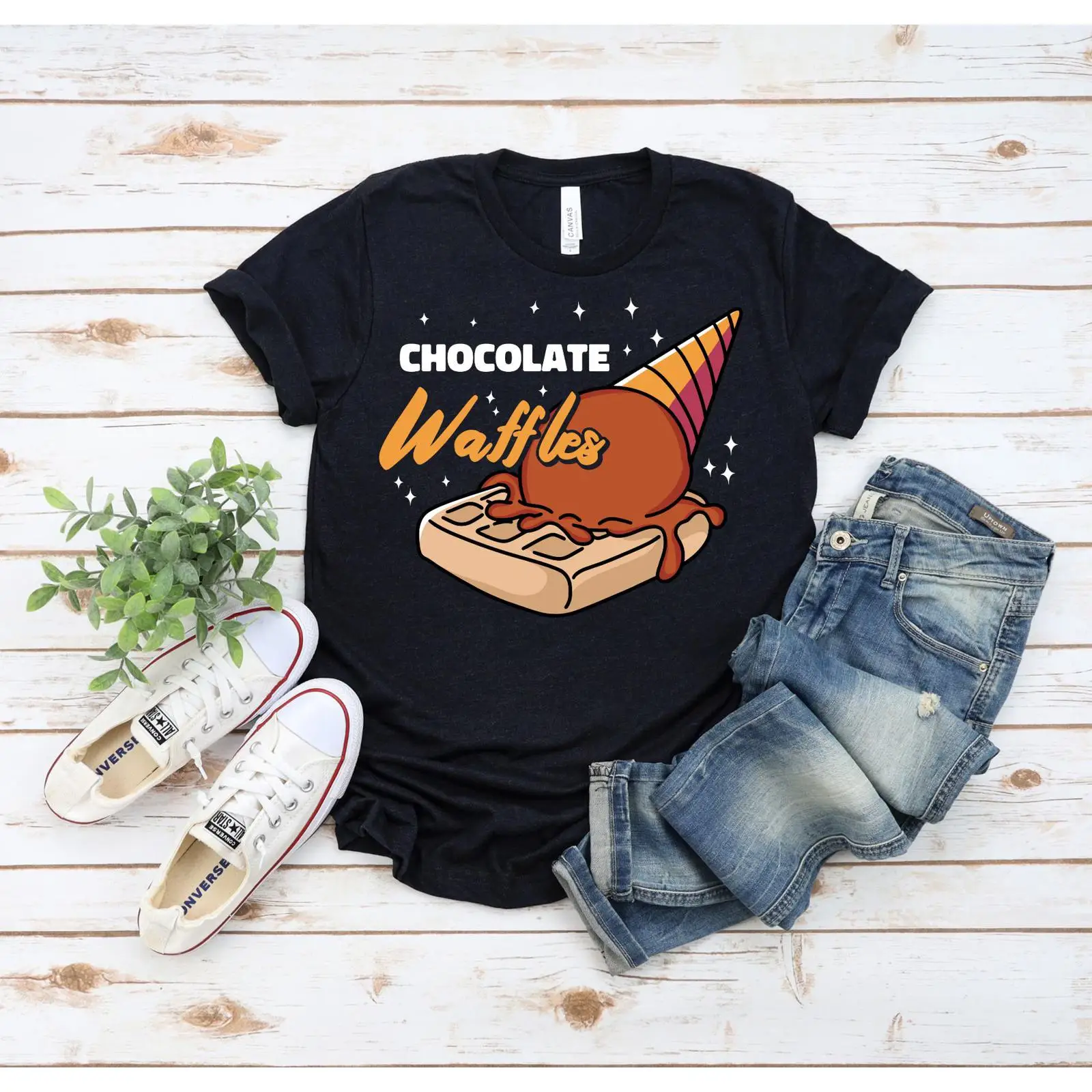 Waffles And Chocolate Ice Crea - Foody Snacks 评论和价格
