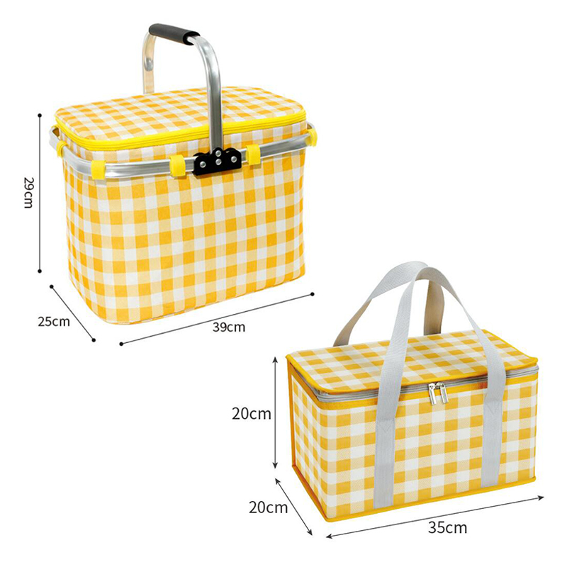 Retro Pastoral Lunch Bag Foldi - Food Snacks Basket 评论和价格