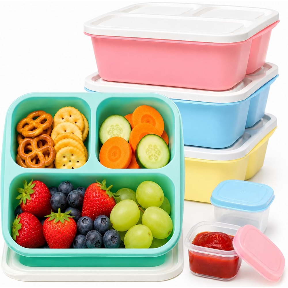 3 Compartment Bento Box Snack  - Food Snacks Healthy 评论和价格