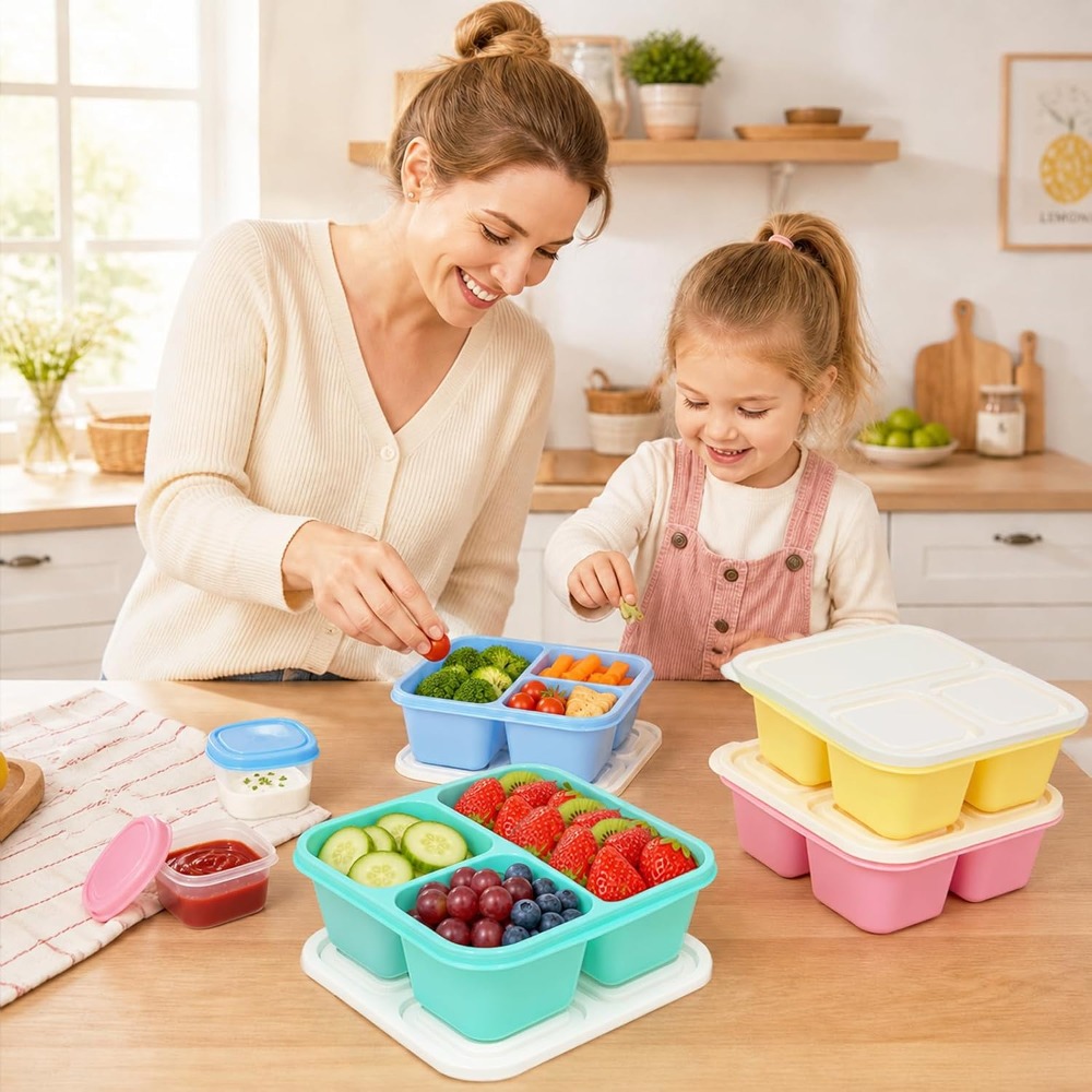 3 Compartment Bento Box Snack  - Food Snacks Healthy 评论和价格
