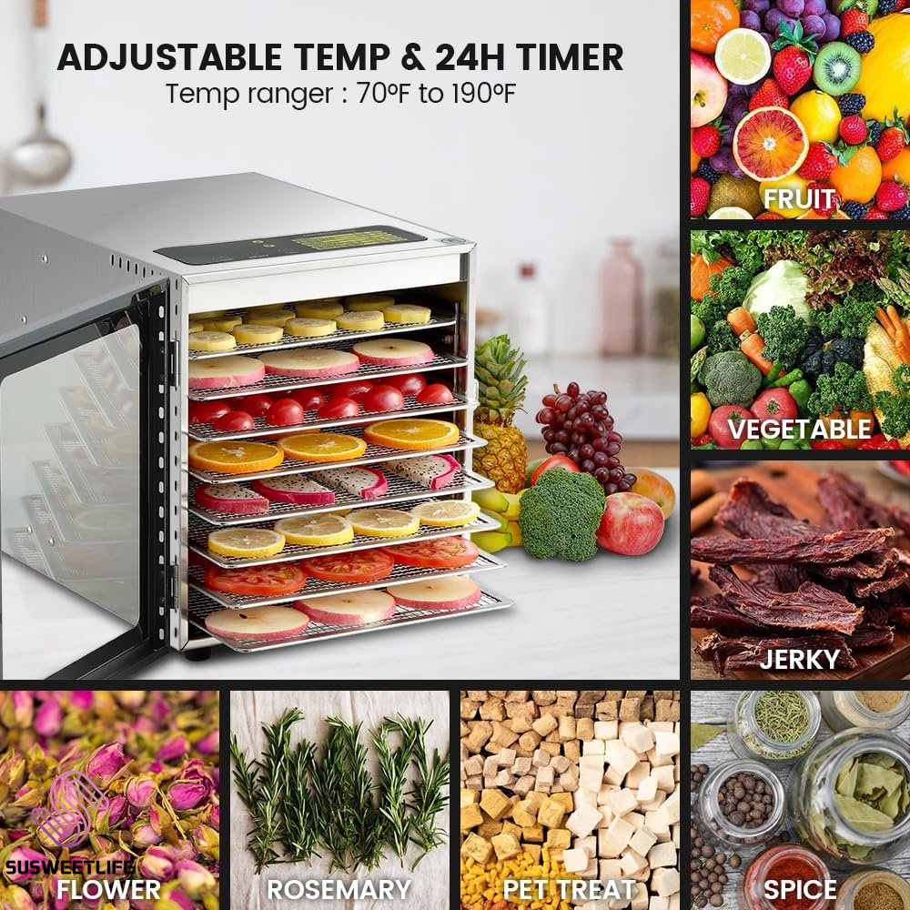 500W 8-Tray Large Capacity Foo - Food Snacks Healthy 评论和价格